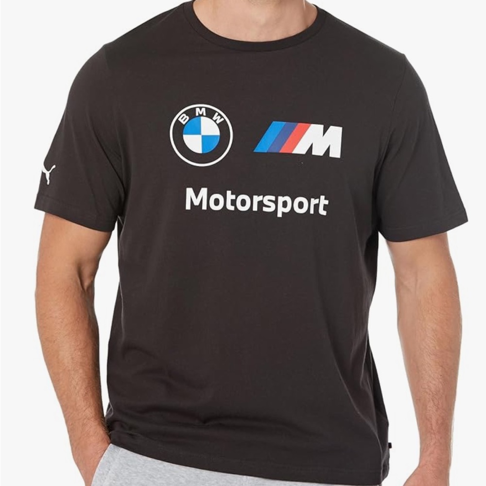NEW Puma Black BMW Motorsport Logo T-Shirt BLACK